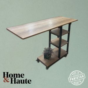 Multi-Purpose, Multi-Functional Wooden and Metal Bedside Laptop/PC Desk, Coffee Table, Serving Tray